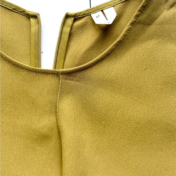 ARKET Crêpe Knot Dress - Mustard yellow Size large midi - Picture 14 of 14